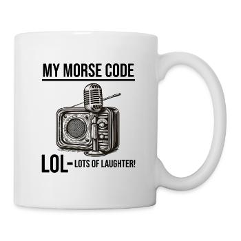 Opérateur de radio amateur Code Morse Lol Dicton Drôle - Mug blanc - blanc - Droite
