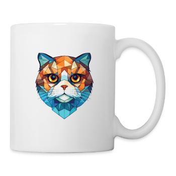 Scottish Fold chat coloré aquarelle Illustration - Mug blanc - blanc - Droite