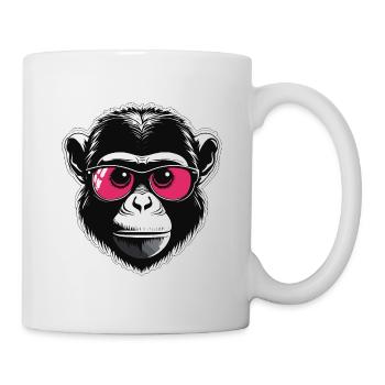 Singe / Animal / Zoo / Chimpanzé / Sauvage / Bande dessinée - Mug blanc - blanc - Droite