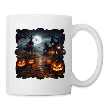 halloween 6 smiles - Tasse - Weiß - Rechts