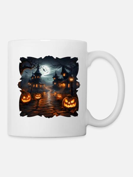 halloween 6 smiles - Tasse - Weiß