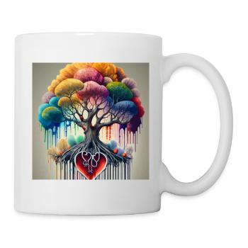 colorful tree - Mug - white - Right
