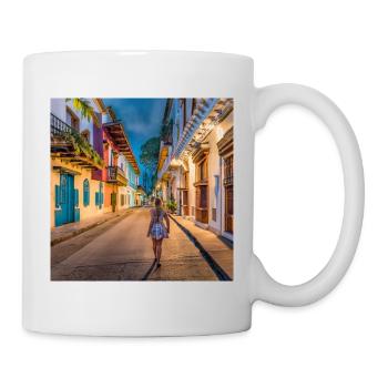 Cartagena at night - Mug - white - Right