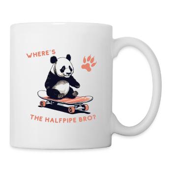 Panda sur un skate - Mug blanc - blanc - Droite