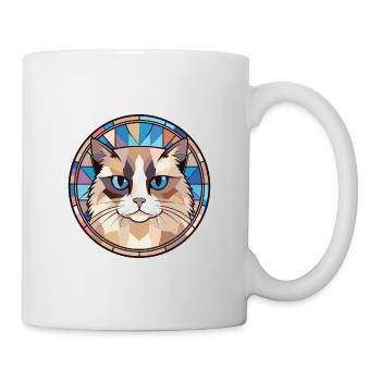Ragdoll Cat Breed Illustration aquarelle colorée - Mug blanc - blanc - Droite