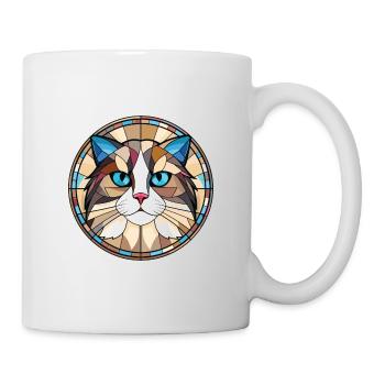 Ragdoll Cat Breed Illustration aquarelle colorée - Mug blanc - blanc - Droite