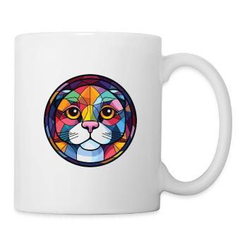 Scottish Fold Shorthair chat aquarelle colorée - Mug blanc - blanc - Droite