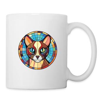 Race de chat siamois coloré aquarelle Illustration - Mug blanc - blanc - Droite