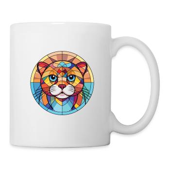 Scottish Fold chat coloré aquarelle Illustration - Mug blanc - blanc - Droite