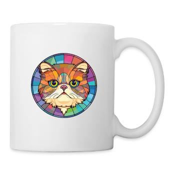 Exotic Shorthair Cat Colorful Watercolor Cartoon - Mug - white - Right