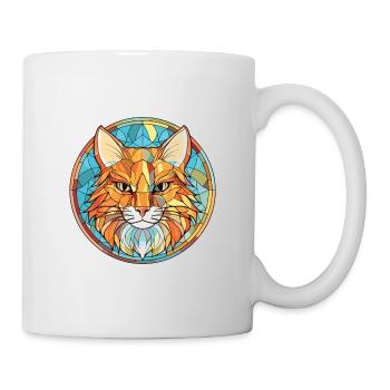 Somali Cat Breed coloré aquarelle Illustration - Mug blanc - blanc - Droite