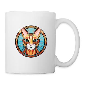 Illustration d’aquarelle colorée de race de chat thaïlandais - Mug blanc - blanc - Droite