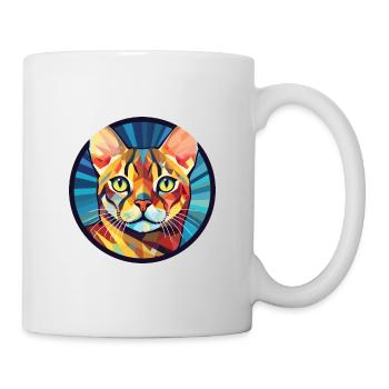 Bengal Katze Rasse bunte Aquarell Illustration - Tasse - Weiß - Rechts