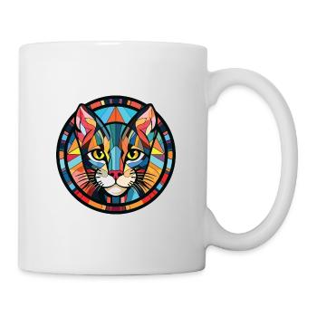 Egyptian Mau Cat Colorful Watercolor Illustration - Mug - white - Right