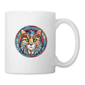 Ragamuffin chat coloré aquarelle illustration - Mug blanc - blanc - Droite
