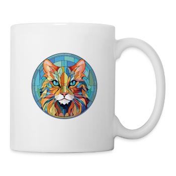 Laperm Cat Breed Illustration aquarelle colorée - Mug blanc - blanc - Droite