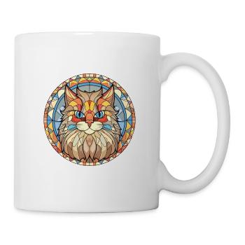 Persische Katze Rasse bunte Aquarell-Illustration - Tasse - Weiß - Rechts