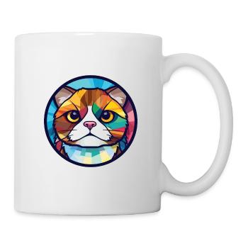 Scottish Fold chat coloré aquarelle Illustration - Mug blanc - blanc - Droite