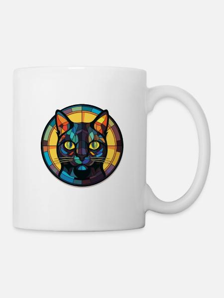 Bombay Cat Breed Illustration aquarelle colorée - Mug blanc - blanc