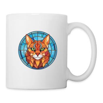 Somali Cat Breed coloré aquarelle Illustration - Mug blanc - blanc - Droite