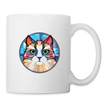 Ragdoll Cat Breed Illustration aquarelle colorée - Mug blanc - blanc - Droite