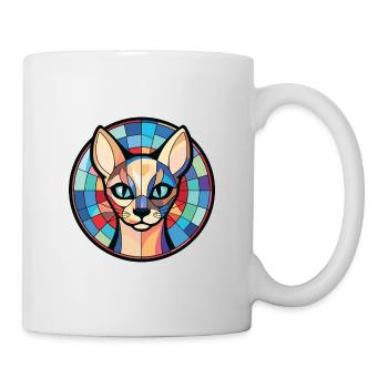 Race de chat siamois coloré aquarelle Illustration - Mug blanc - blanc - Droite