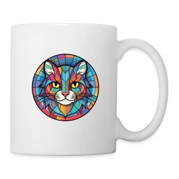 Manx Cat Breed coloré aquarelle Illustration - Mug blanc - blanc - Droite