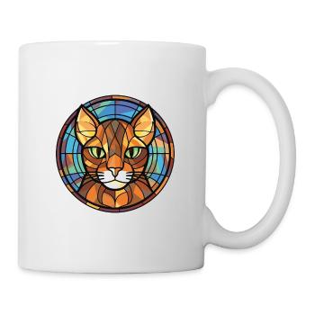 Havanna-braune Katze bunte Aquarell-Illustration - Tasse - Weiß - Rechts