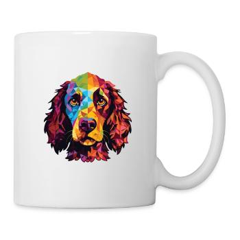 American Water Spaniel Dog Breed Watercolor Glass - Mug - white - Right