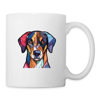 Ariegeois race chien aquarelle verre illustration - Mug blanc - blanc - Droite
