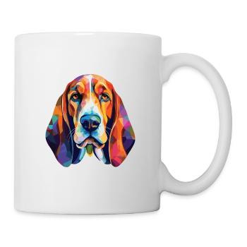 Basset Hund Hunderasse Aquarell Illustration - Tasse - Weiß - Rechts