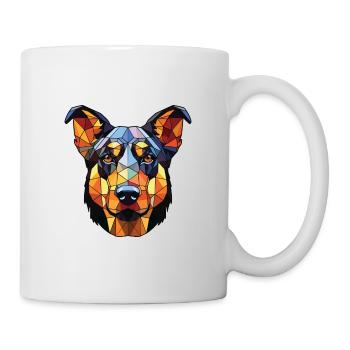 Beauceron Dog Breed Watercolor Glass Illustration - Mug - white - Right