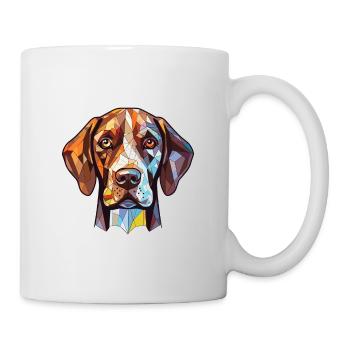 Chien d’arrêt belge à poil court race aquarelle - Mug blanc - blanc - Droite