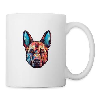 Belgian Shepherd Dog Breed Watercolor Illustration - Mug - white - Right