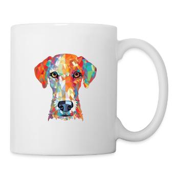 Bedlington Terrier chien race aquarelle colorée - Mug blanc - blanc - Droite