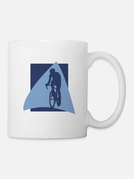 Fahrradfahrer Fahrrad - Tasse - Weiß