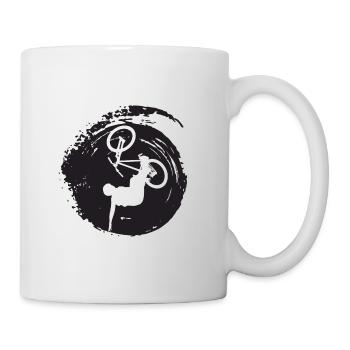 Downhill Mountain Biking - Mug - white - Right