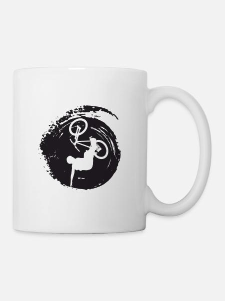 Downhill Mountainbiking - Tasse - Weiß