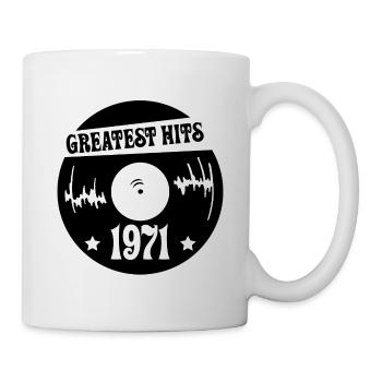 1971 Musik Geburtstag Geschenk - Tasse - Weiß - Rechts