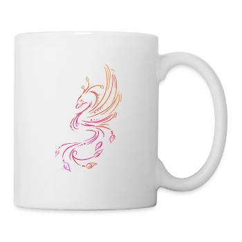 Bunte Kunst der Phönix-Linie - Tasse - Weiß - Rechts