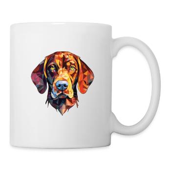Auvergne Pointing Dog Breed Colorful Watercolor - Mug - white - Right