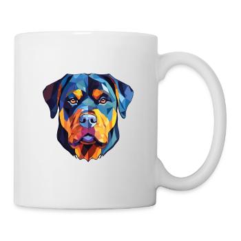 Rottweiler chien race aquarelle verre Illustration - Mug blanc - blanc - Droite