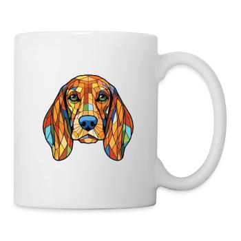 Bosnischer grobhaariger Jagdhund Hunderasse Aquarell - Tasse - Weiß - Rechts