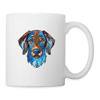 Bleu De Gascogne race chien aquarelle illustration - Mug blanc - blanc - Droite