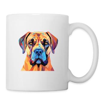 Boerboel Dog Breed Watercolor Glass Illustration - Mug - white - Right