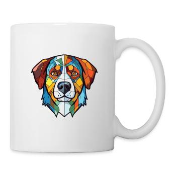 Border Colli race chien aquarelle Illustration - Mug blanc - blanc - Droite