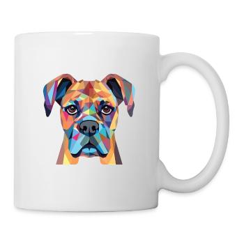 Boxer-Hundsrasse bunte Aquarell-Illustration - Tasse - Weiß - Rechts