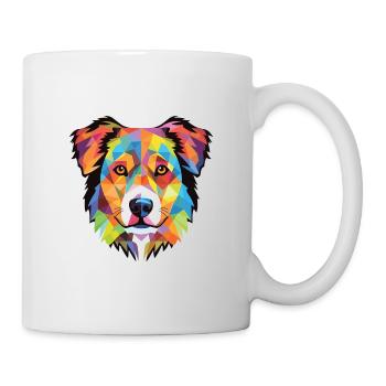 Karpaten-Schäferhund-Rasse buntes Aquarell - Tasse - Weiß - Rechts