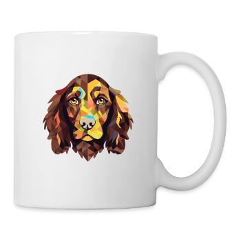 Boykin Spaniel Hunderasse Aquarell Illustration - Tasse - Weiß - Rechts