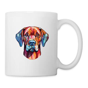 Broholmer Hunderasse Aquarell Glas Illustration - Tasse - Weiß - Rechts